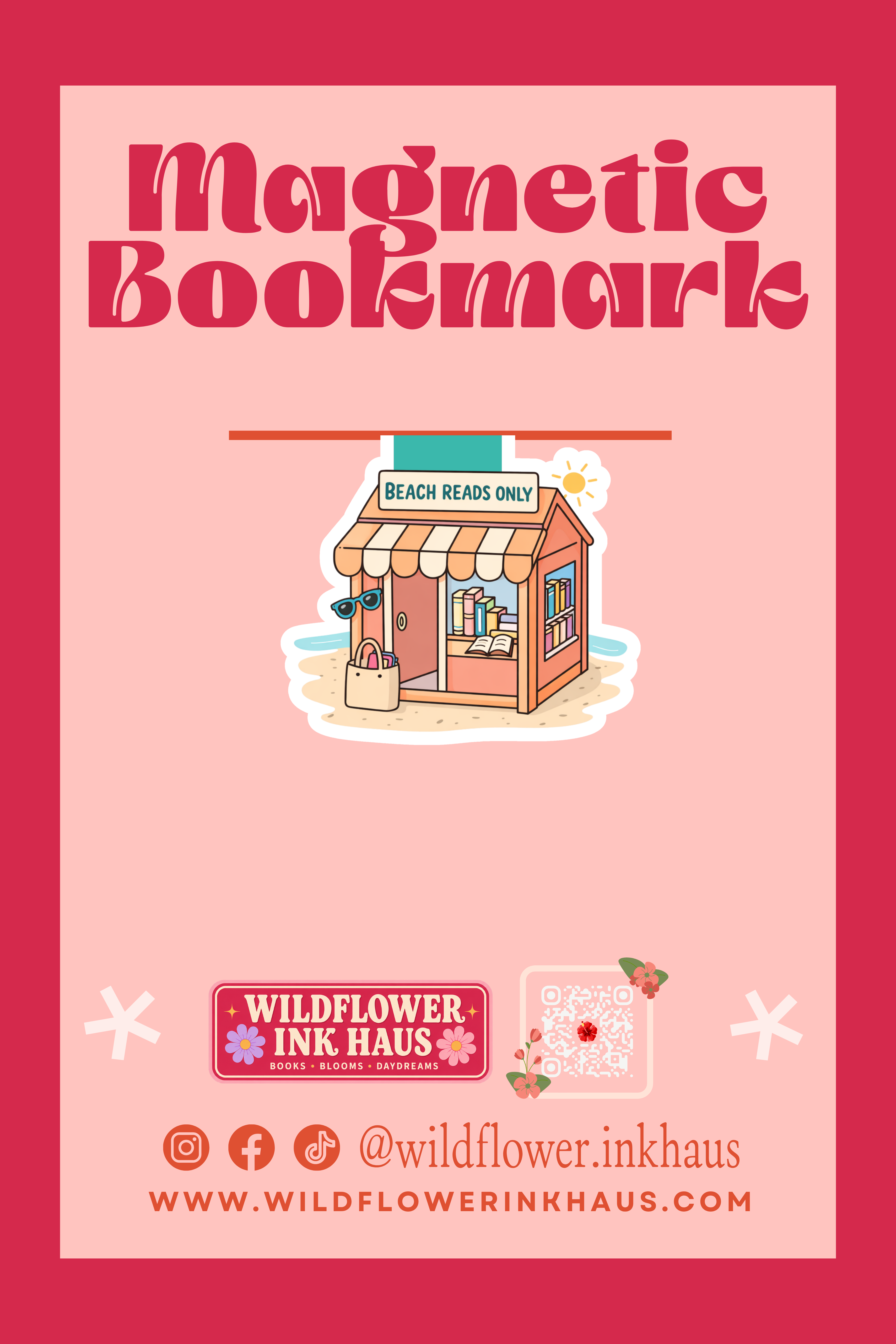 Summer Reads - Magnetic Bookmark