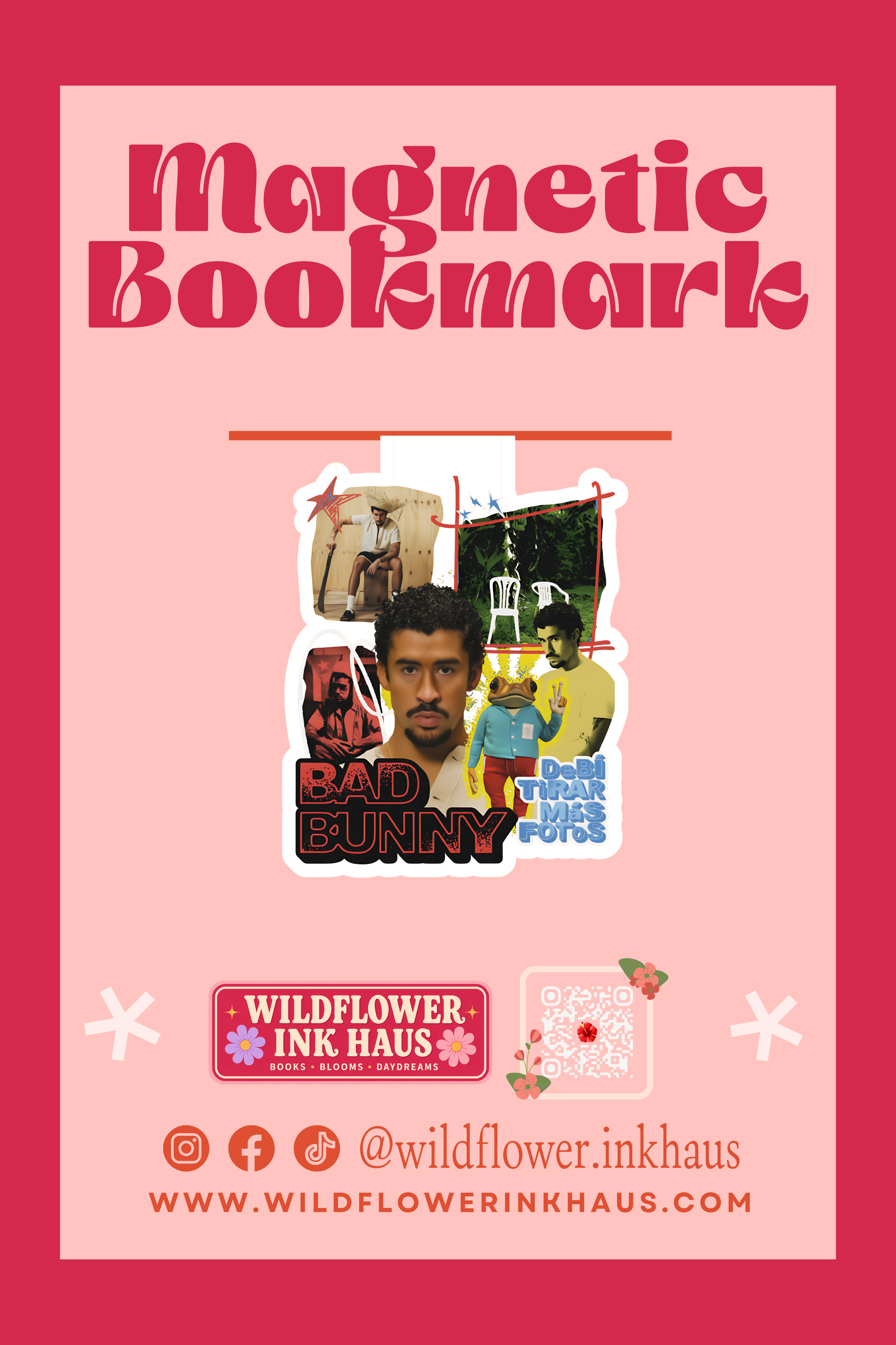 Bad Bunny - Magnetic Bookmarks
